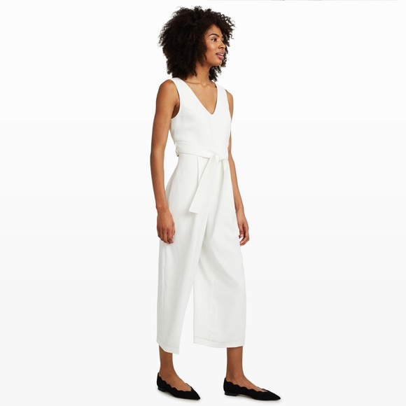 Club Monaco Pants - V neck Tie Waist Jumpsuit Club Monaco